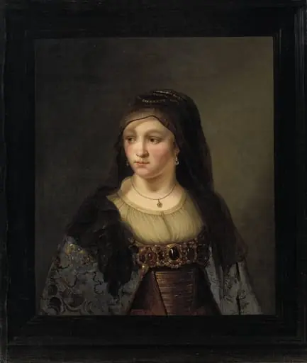 Portrait of a Lady in a Veil, by Unknown