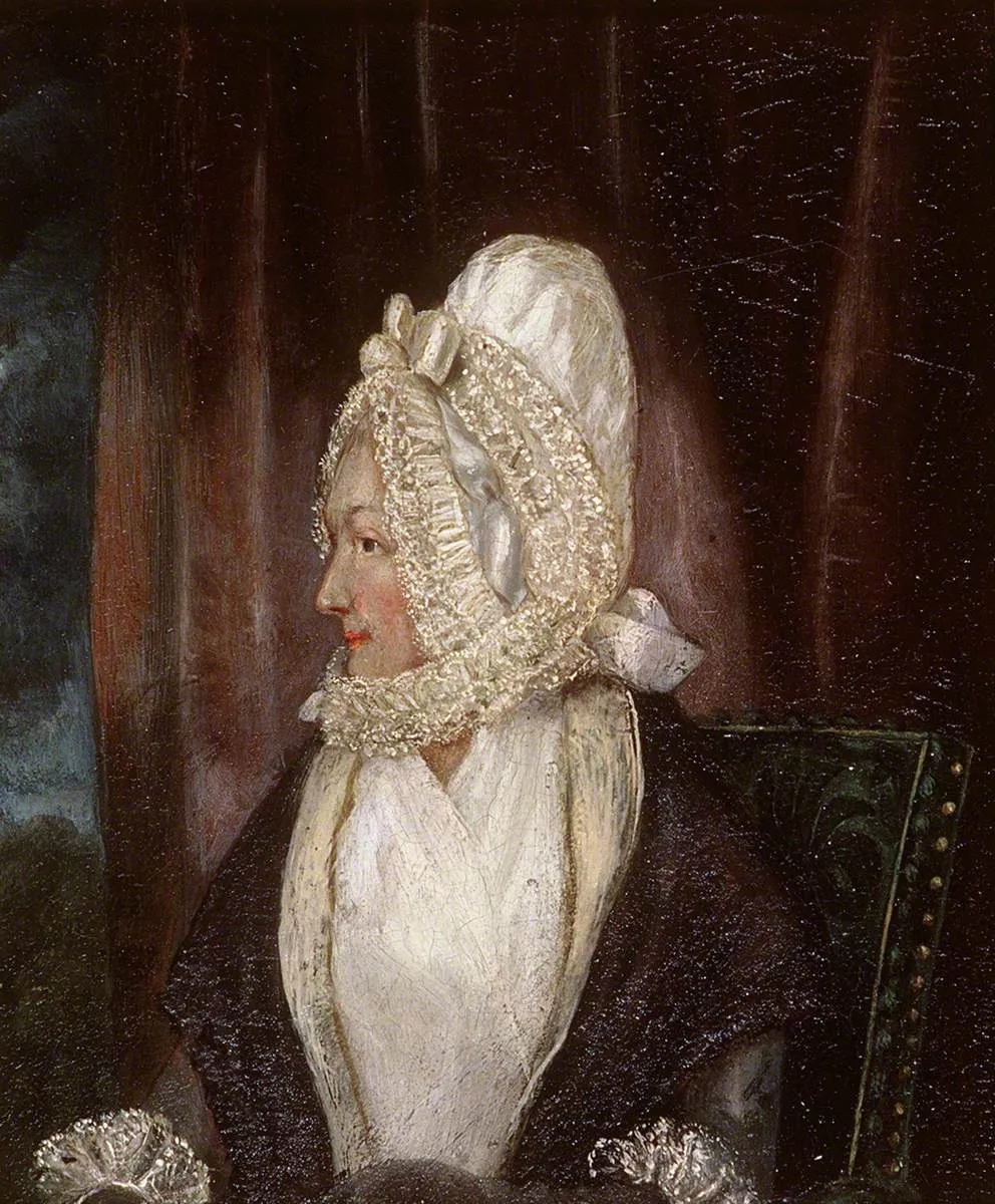 Portrait of a Lady in a White Bonnet, by Unknown, oil, 1800