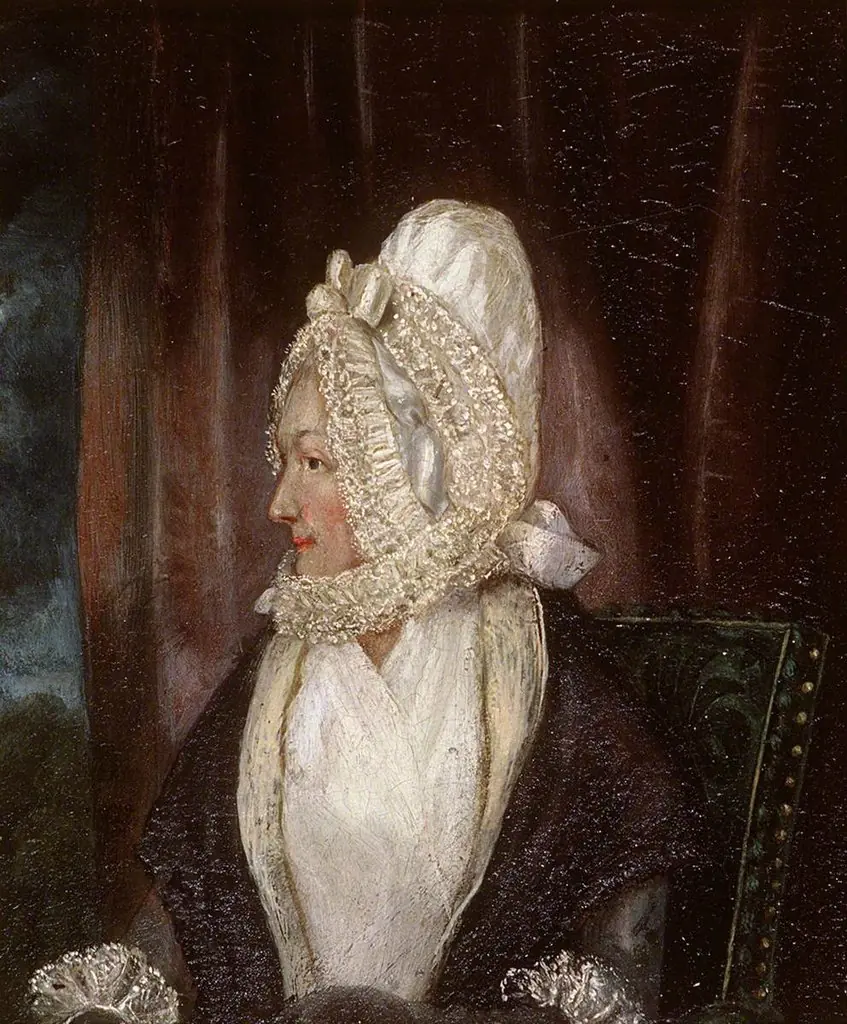 Portrait of a Lady in a White Bonnet, by Unknown