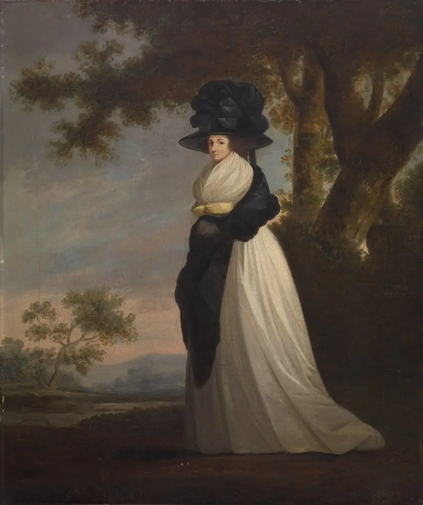 Portrait of a Lady Wearing an Elaborate Hatl, by Unknown