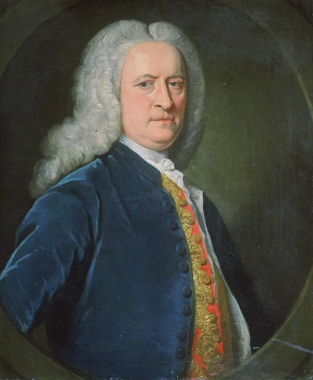 Portrait of a man, by Unknown, oil, 1760