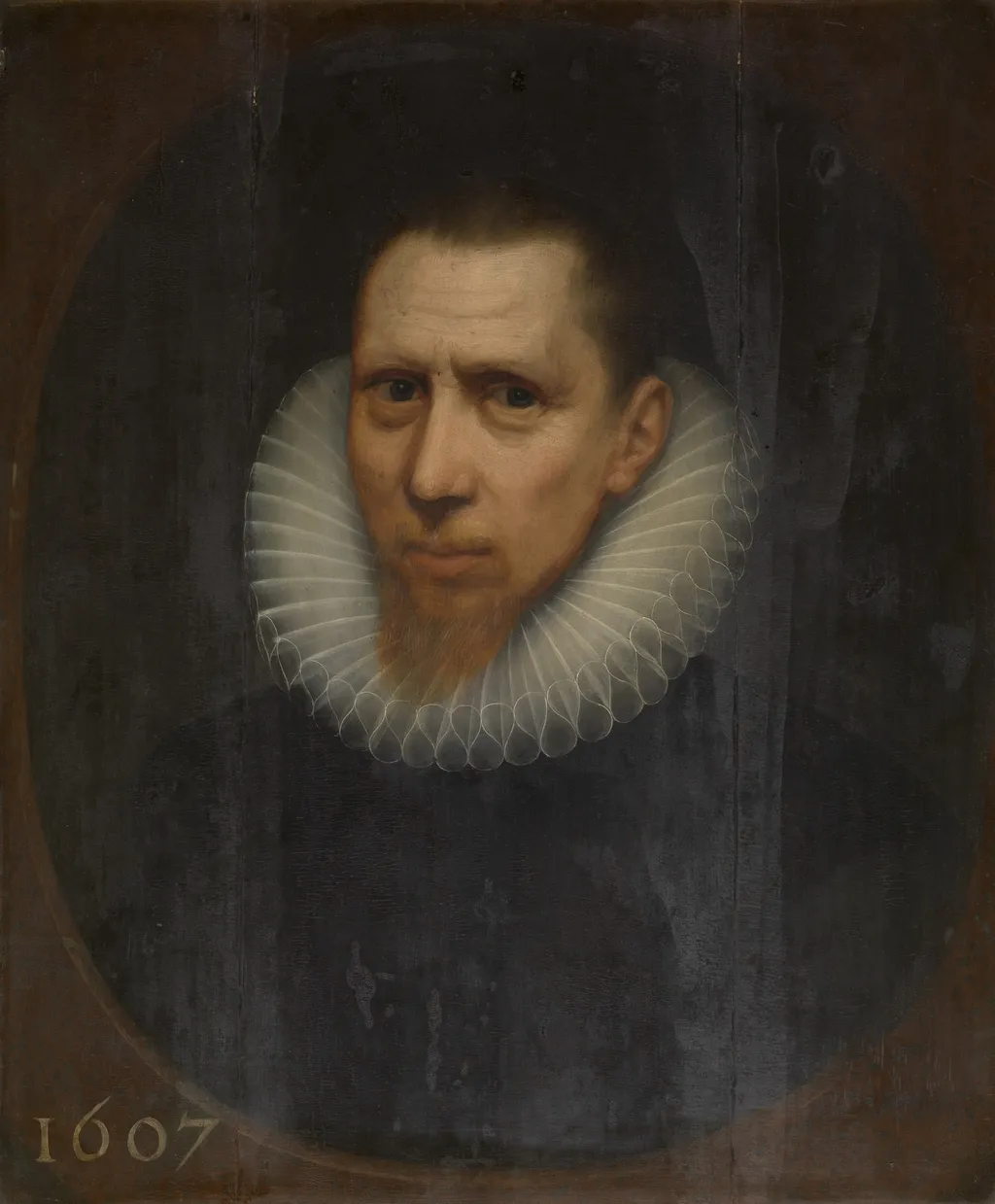 Portrait of a Man, by Unknown, oil, 1607