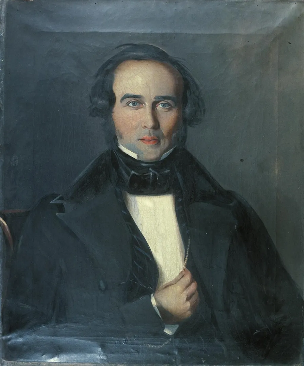 Portrait of a man, by Unknown, oil, 1840