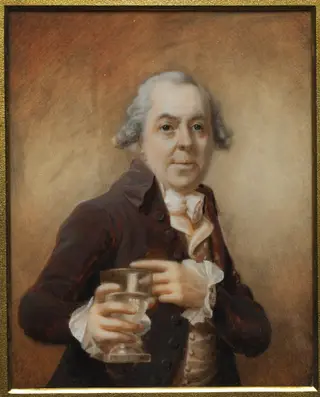 Portrait of a Man Holding a Glass, by Unknown, 1790