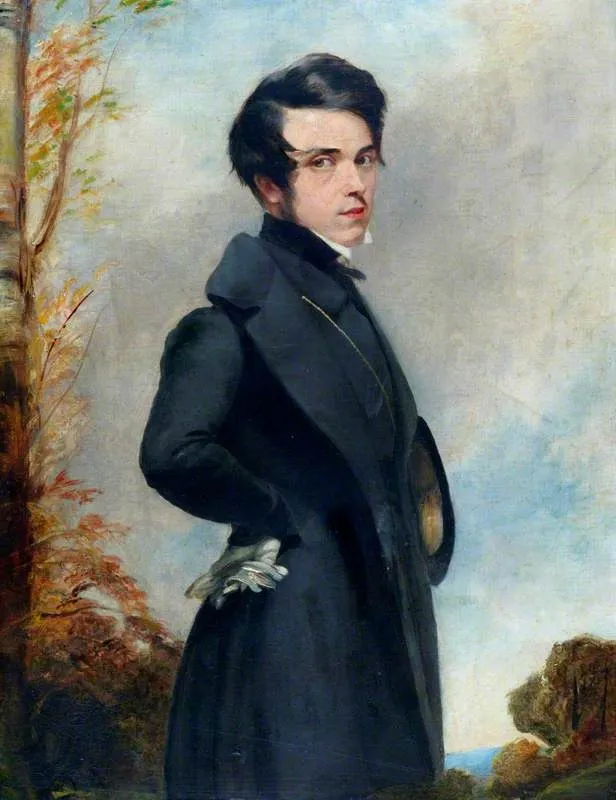 Portrait of a Man in a Black Frock Coat, by Unknown, unspecified, 1830