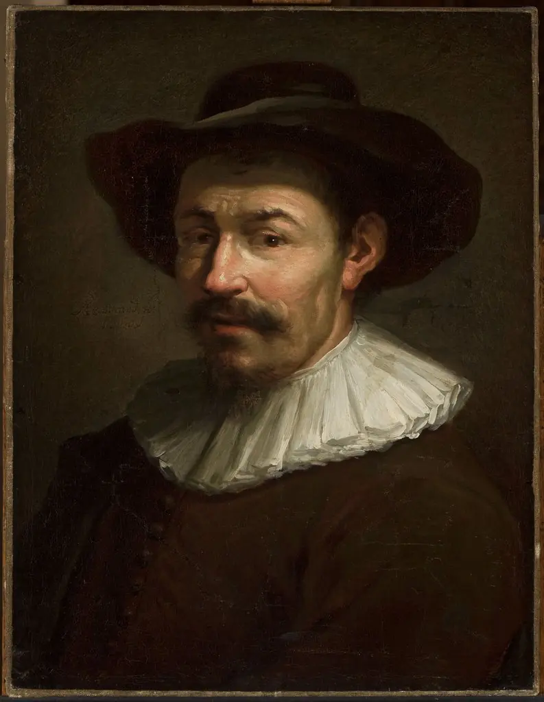 Portrait of a man in a white frill, by Unknown
