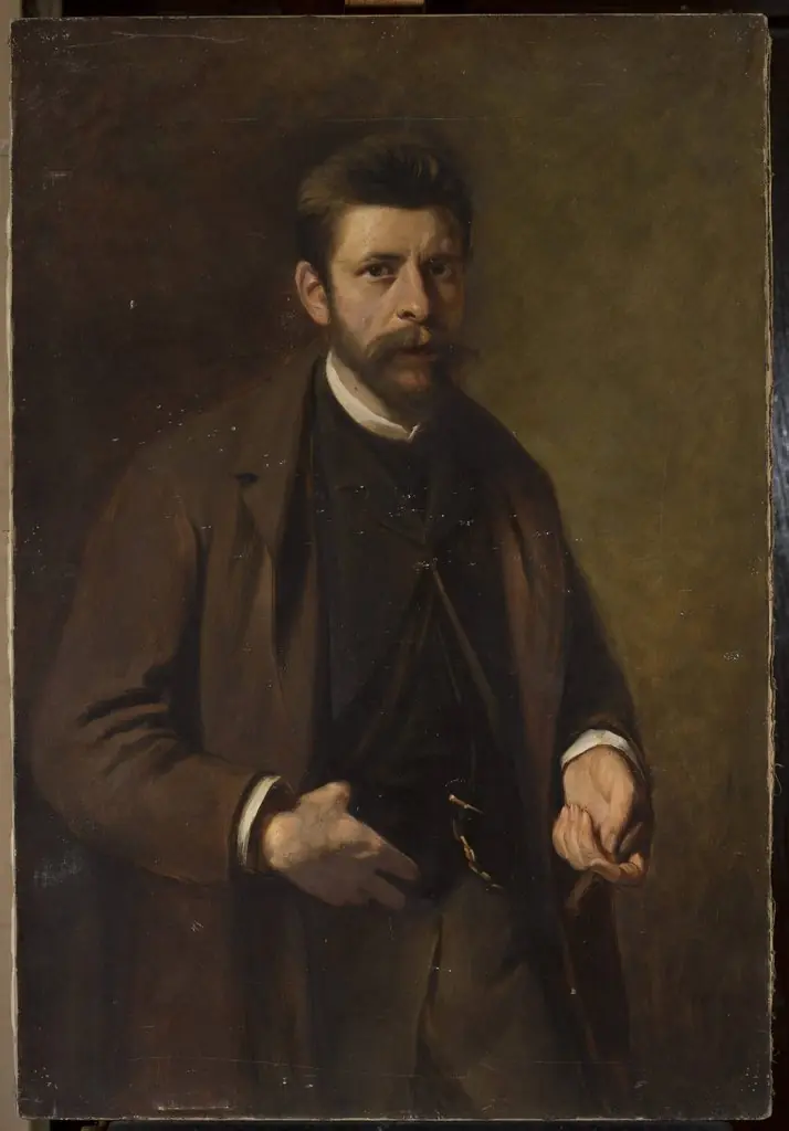 Portrait of a man with a cigar in his hand, by Unknown