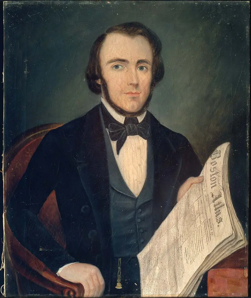 Portrait of a Man with Boston "Atlas", by Unknown