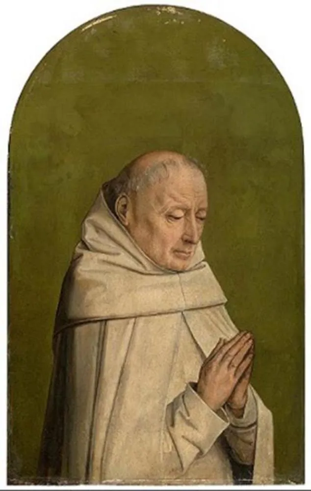 Portrait of a Monk, by Unknown, oil, 1465
