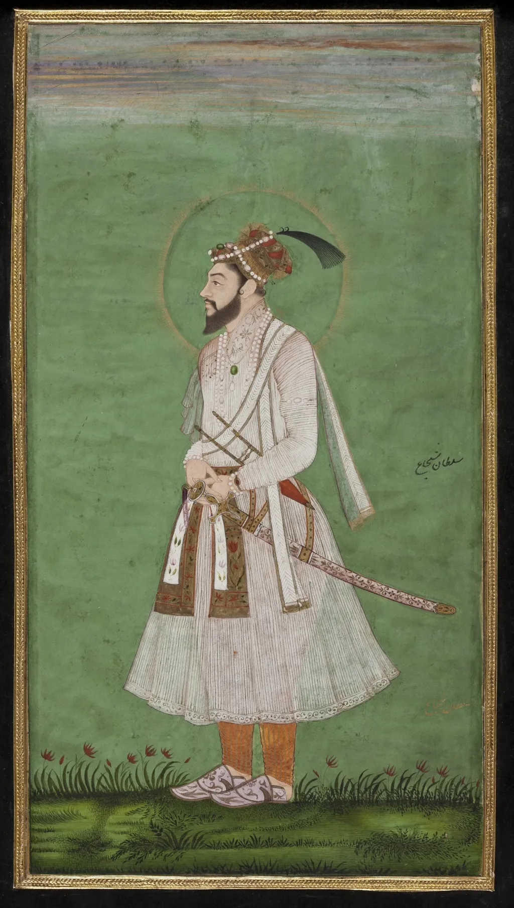 Portrait of a Mughal Prince, possibly a copy of a portrait of Sultan Shuja (1616-1659), by Unknown, unspecified, 1650