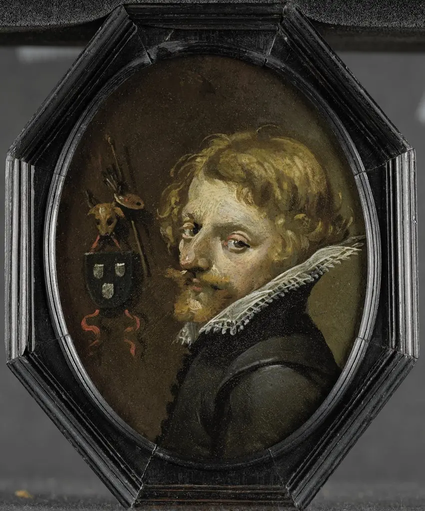 Portrait of a painter (self-portrait?), by Unknown