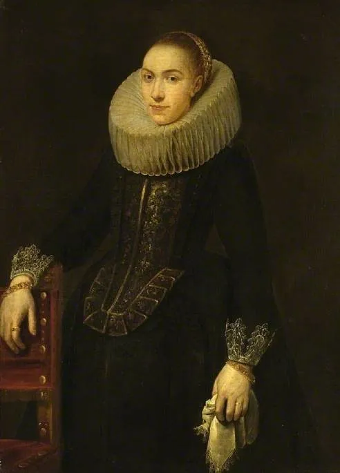Portrait of a woman, by Unknown, oil, 1625