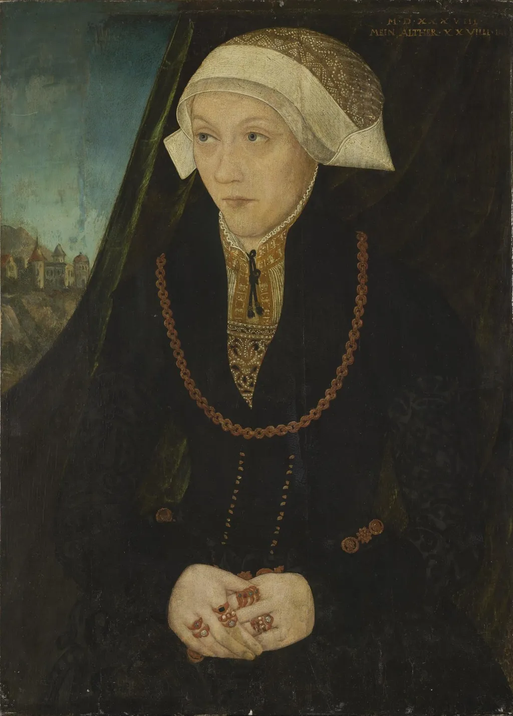 Portrait of a woman, by Unknown, paint, 1538