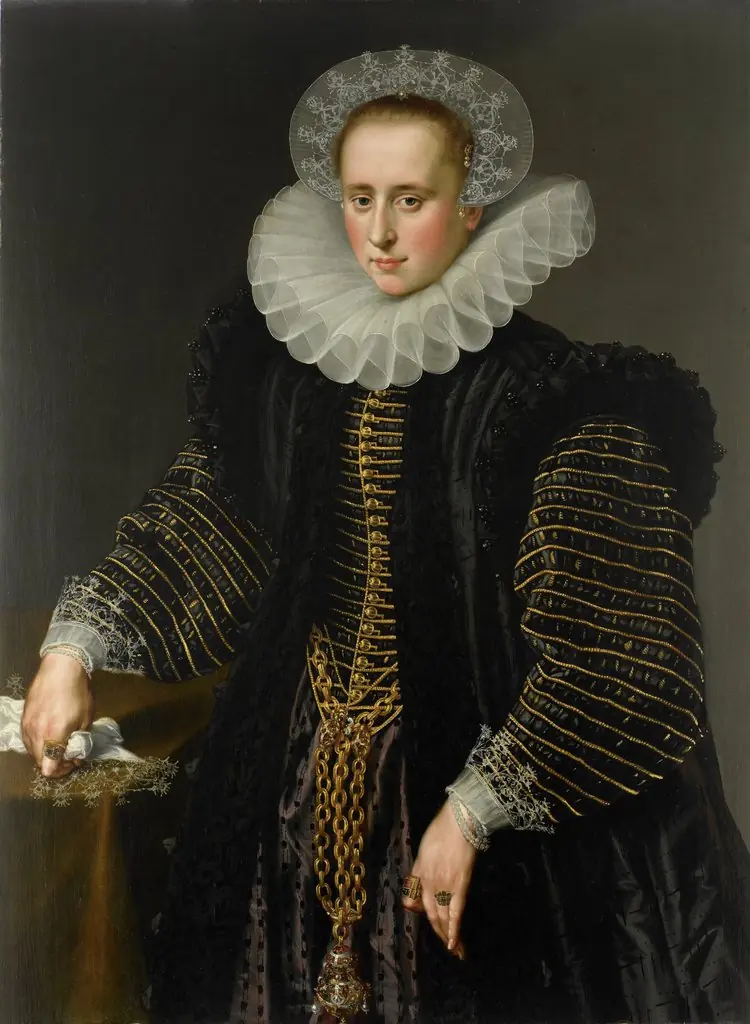 Portrait of a woman, probably Maria Schuurman (1575-1621), by Unknown