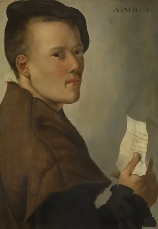 Portrait of a young Man, by Unknown, 1524