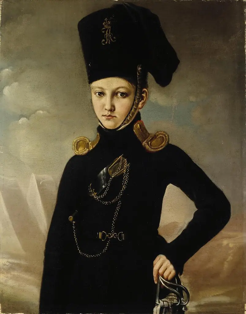 Portrait of a Young Officer from the Dmitriev-Mamonov Cossack Regiment, by Unknown