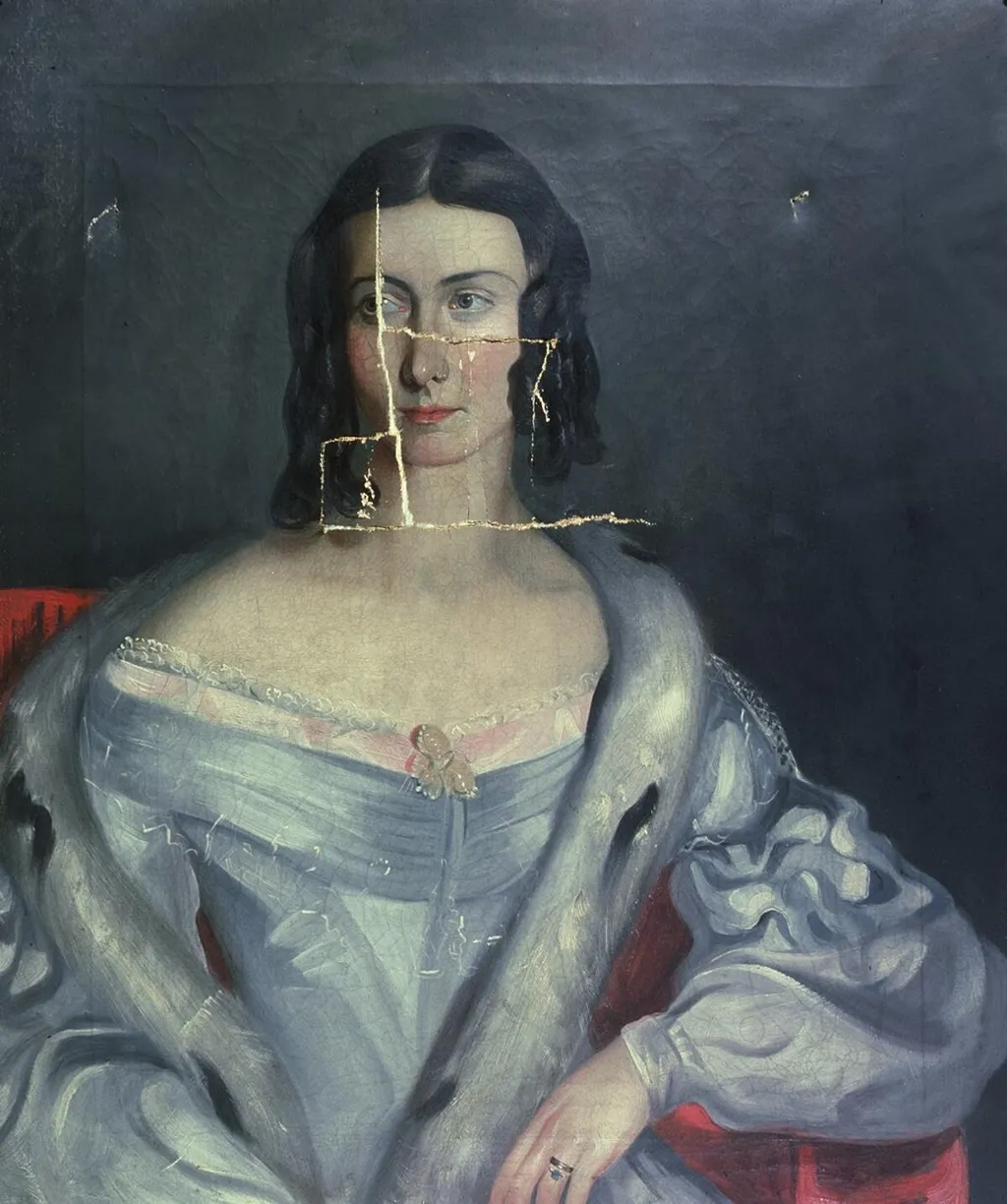 Portrait of a young woman, by Unknown, oil, 1840