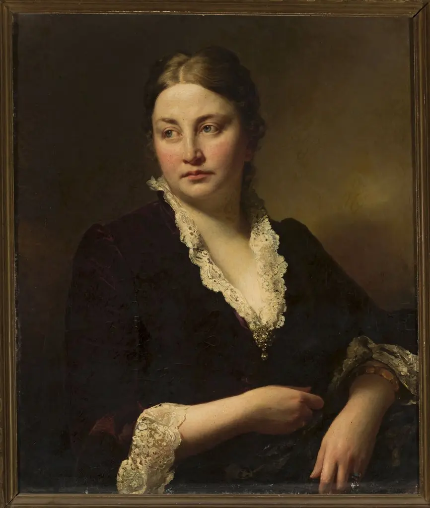Portrait of a young woman – Johana Freün von Tschamer, by Unknown