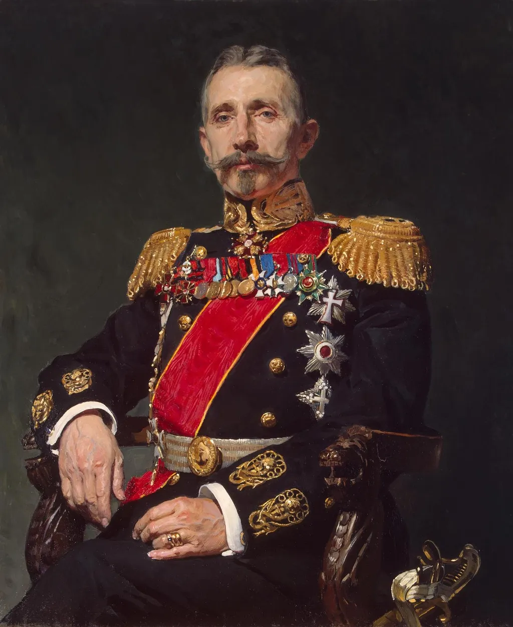 Portrait of Admiral A. I. Rusin, by Unknown, oil, 1900