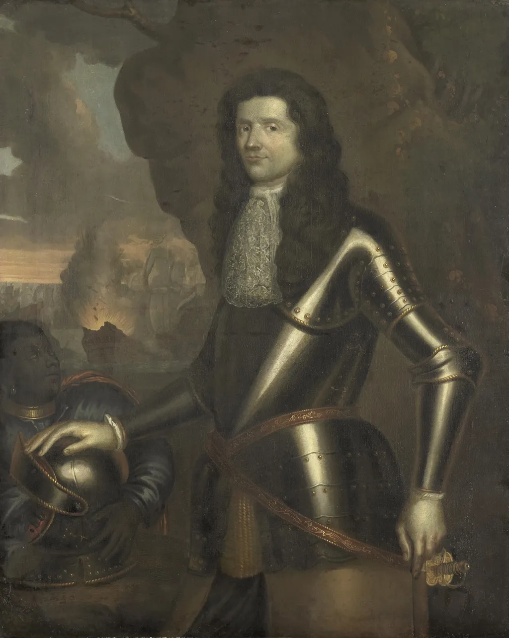 Portrait of an Admiral, probably Willem van Ewijck, by Unknown, oil, 1690