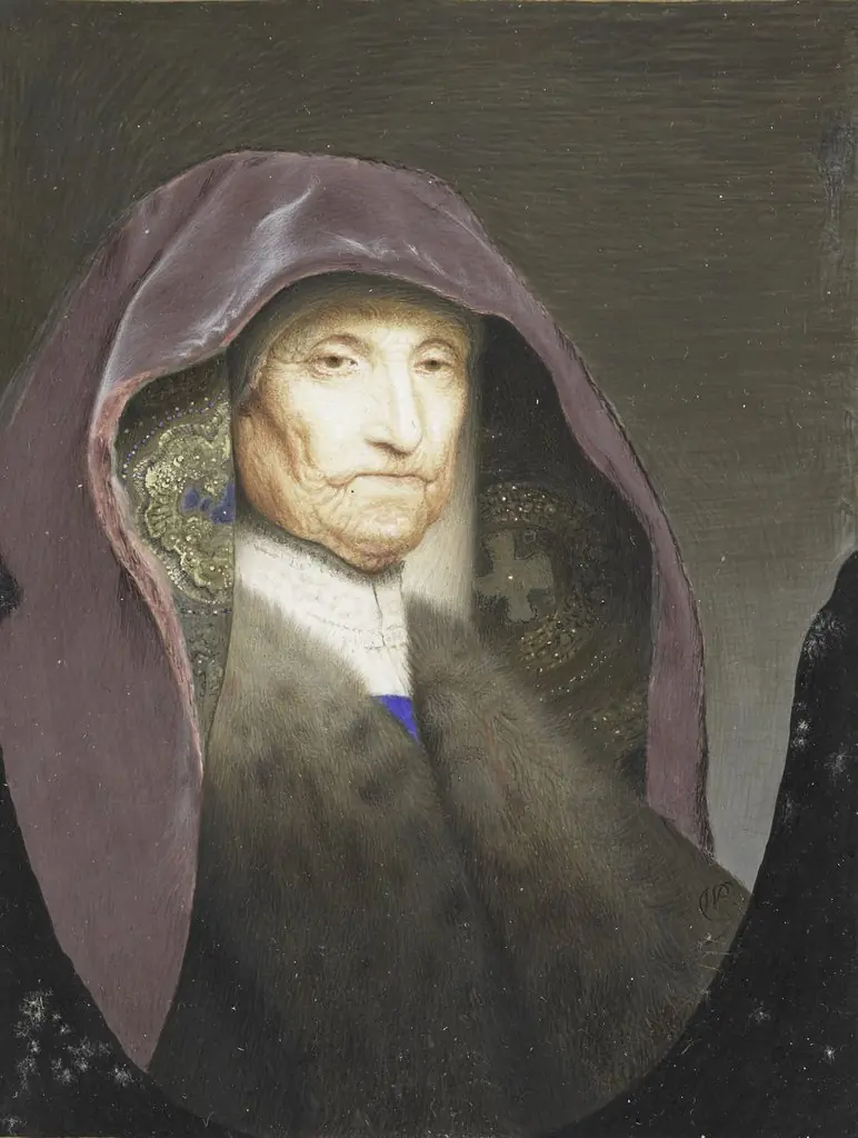 Portrait of an old woman, by Unknown
