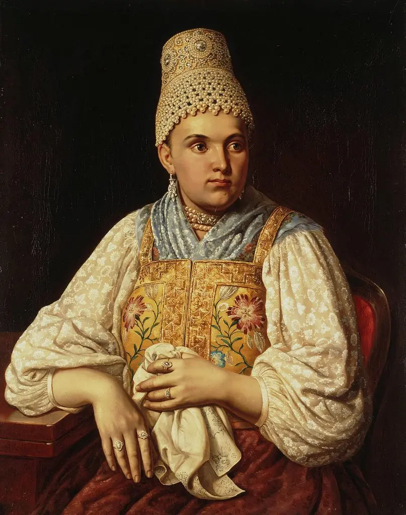 Portrait of Anna Filatova, a Merchant's Wife, by Unknown