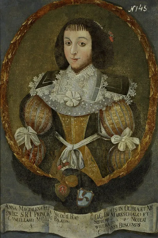 Portrait of Anna Magdalena Tworowska née Radziwiłł (1553–1590), by Unknown, oil, 1735