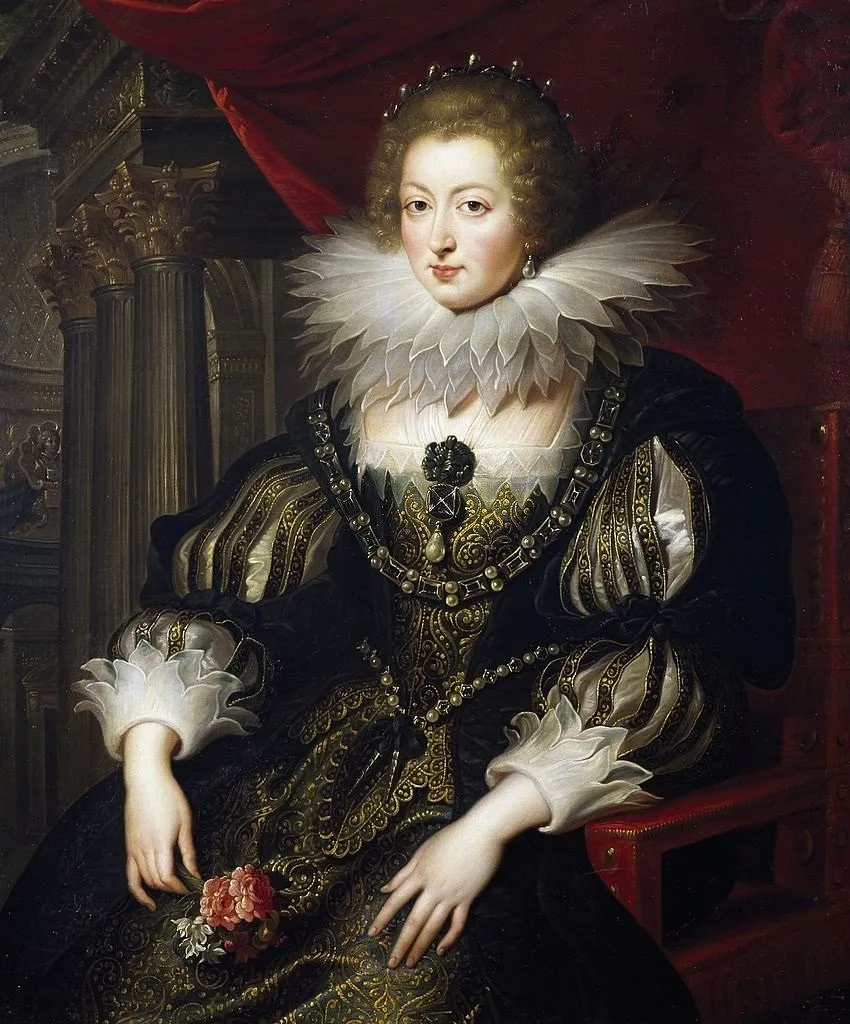 Portrait of Anne of Austria, Queen of France (1601-1666), by Unknown, oil, 1625