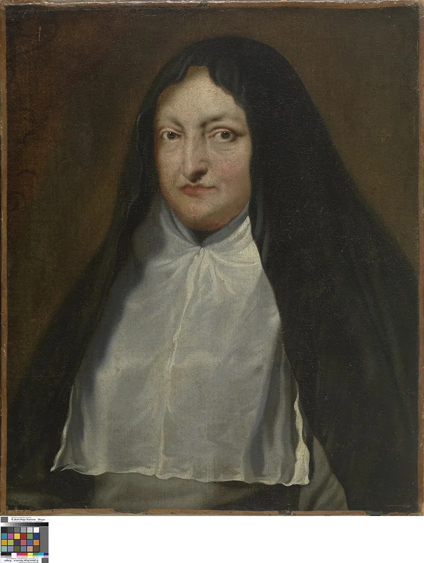 Portrait of Archduchess Isabella Clara Eugenia as Clarisse, by Unknown, oil, 1628