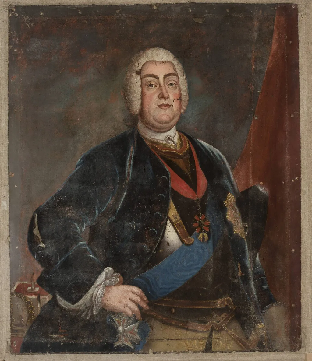 Portrait of Augustus III (1696–1763), King of Poland, by Unknown, oil, 1750