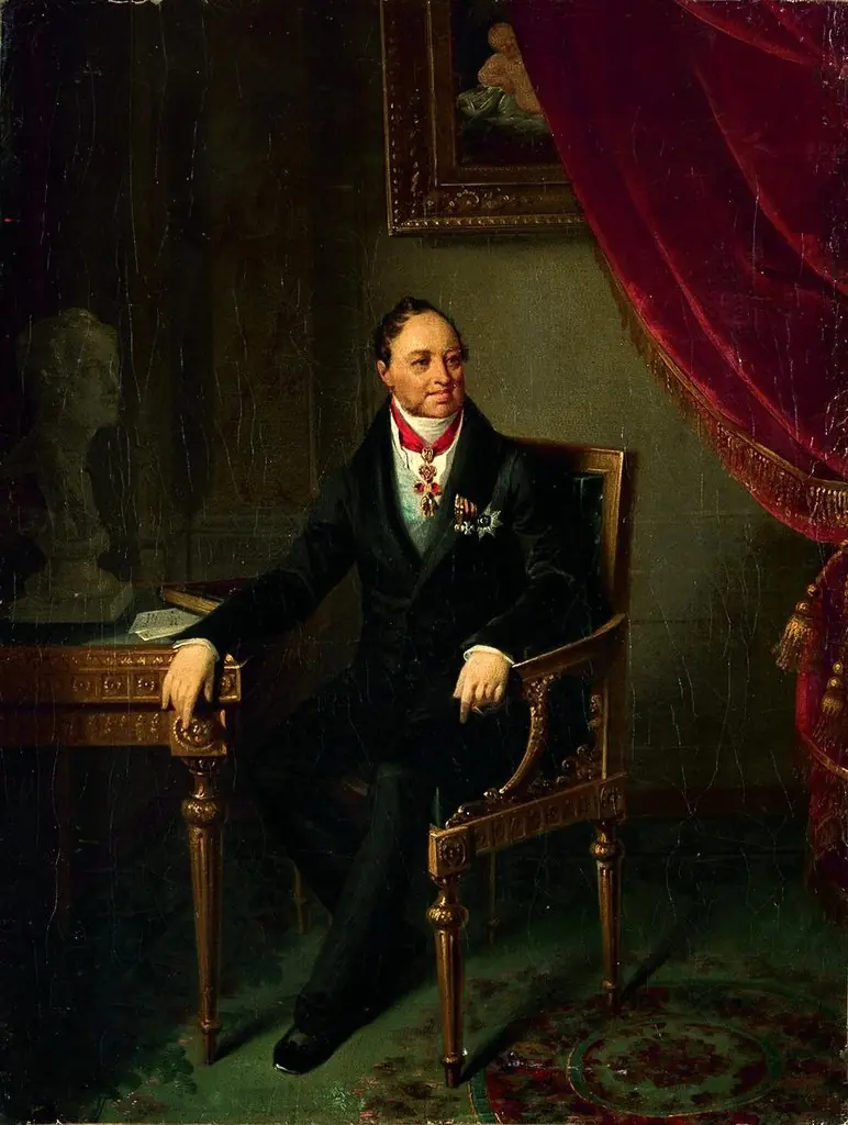 Portrait of D.P.Tatischev, by Unknown