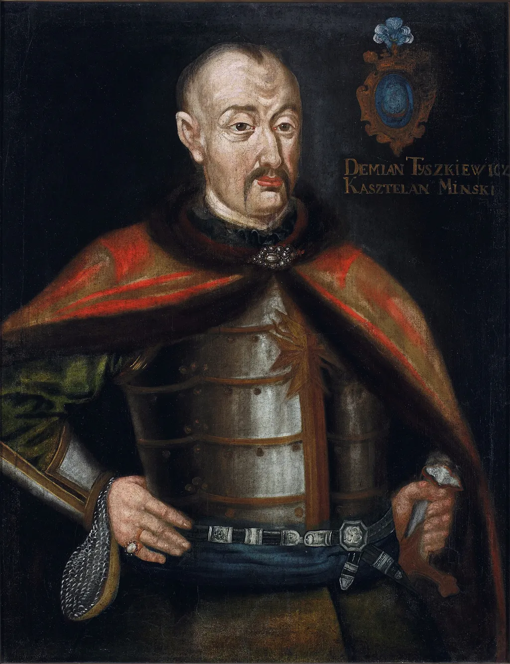 Portrait of Demian (Dmitri) Skumin Tyszkiewicz, Leliwa coat of arms (?–1609), castellan of Minsk, by Unknown, oil, 1797