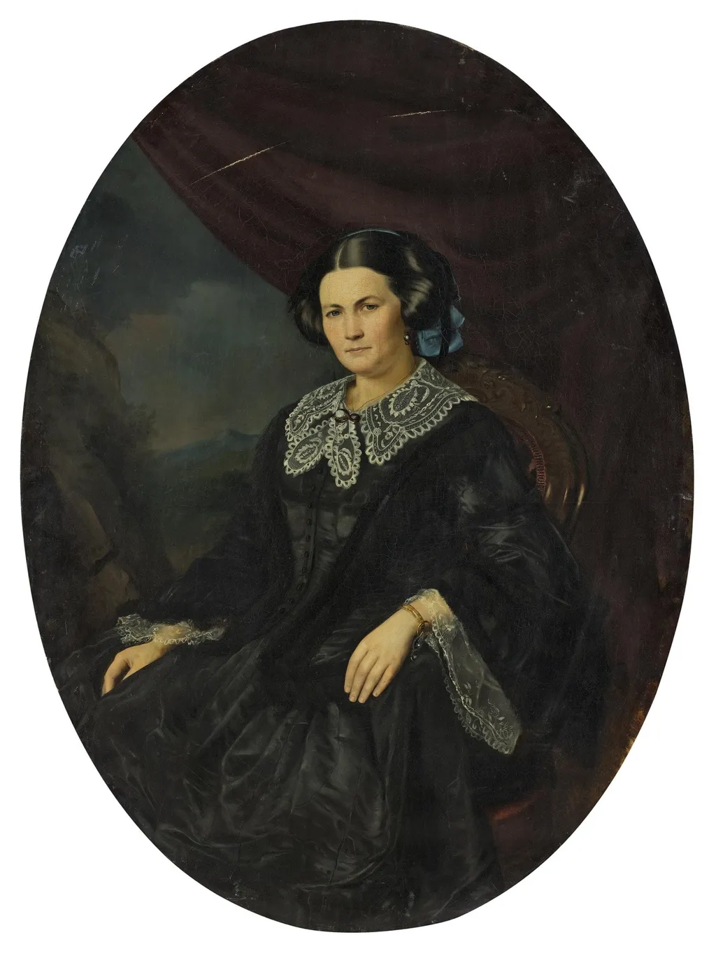 Portrait of E.K. Rukavishnikova, by Unknown, oil, 1864