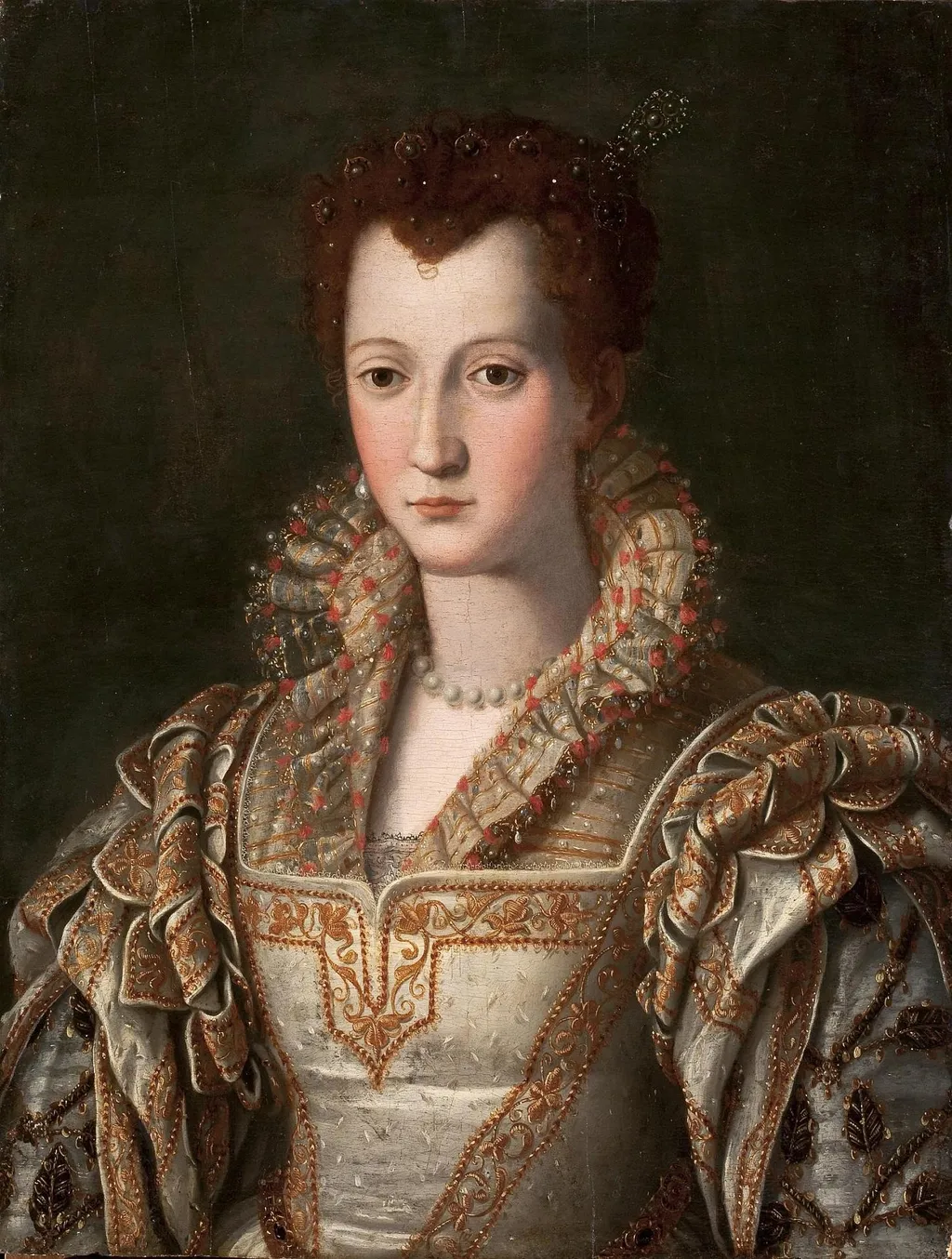 Portrait of Eleonora (Dianora) Medici of Toledo, by Unknown, oil, 1573