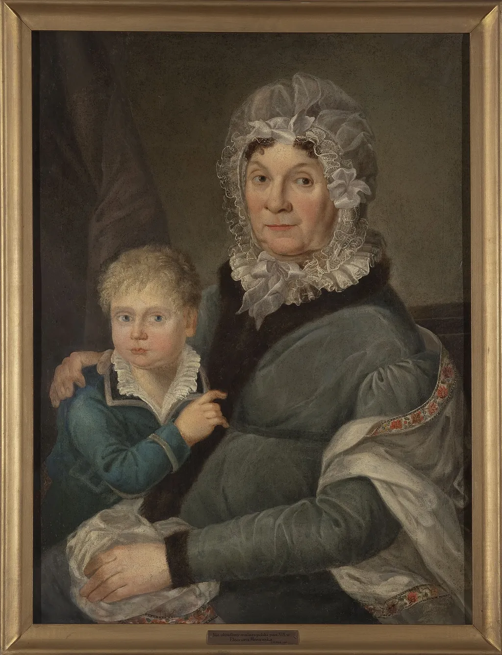 Portrait of Eleonora Morawska née Szteyn with her grandson /?/, by Unknown, oil, 1825