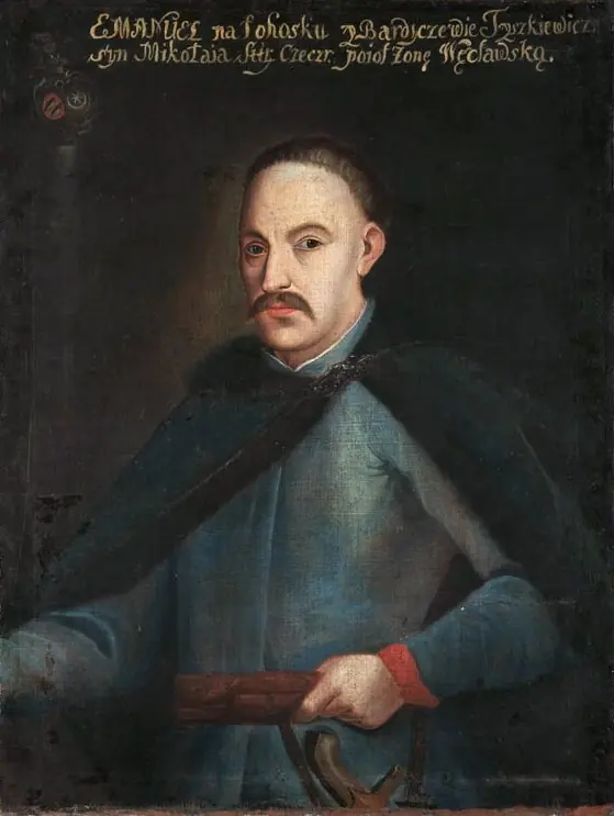 Portrait of Emanuel Władysław Tyszkiewicz, Leliwa coat of arms (?–1704), lord high steward of Brest, by Unknown