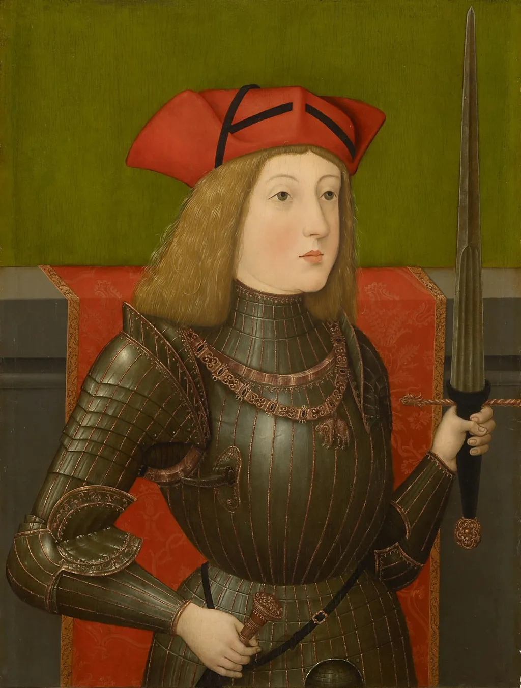 Portrait of emperor Charles V (1500-1558), by Unknown, oil, 1515