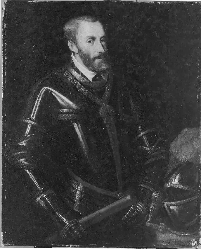 Portrait of Emperor Charles V in armour, by Unknown