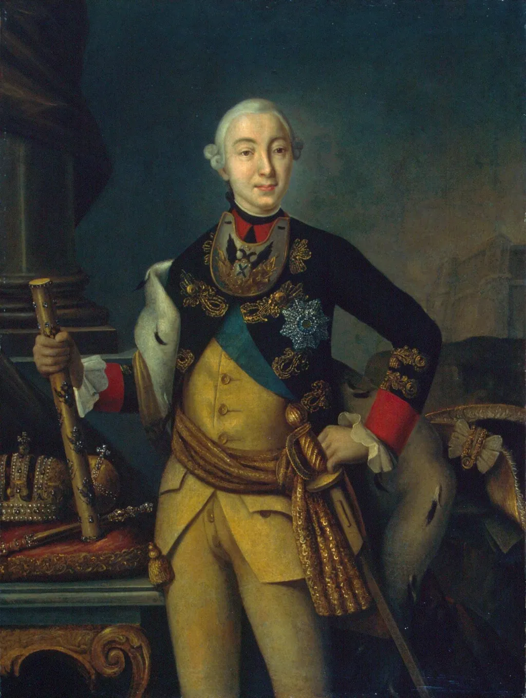 Portrait of Emperor Peter III, by Unknown, oil, 1762