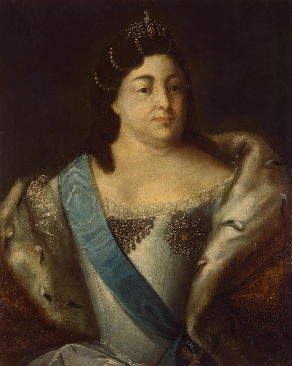 Portrait of Empress Anna Ioannovna, by Unknown, oil, 1730