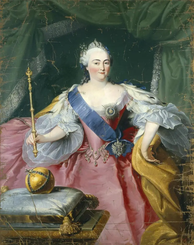 Portrait of Empress Elizabeth Petrovna, by Unknown, 1755