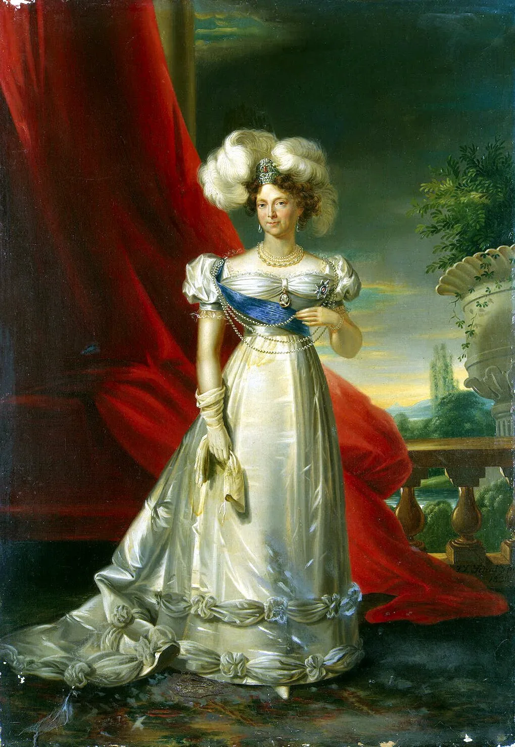 Portrait of Empress Maria Fiodorovna, by Unknown, oil, 1832