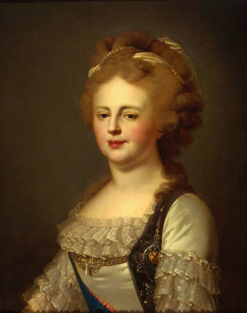Portrait of Empress Maria Fiodorovna (copy), by Unknown