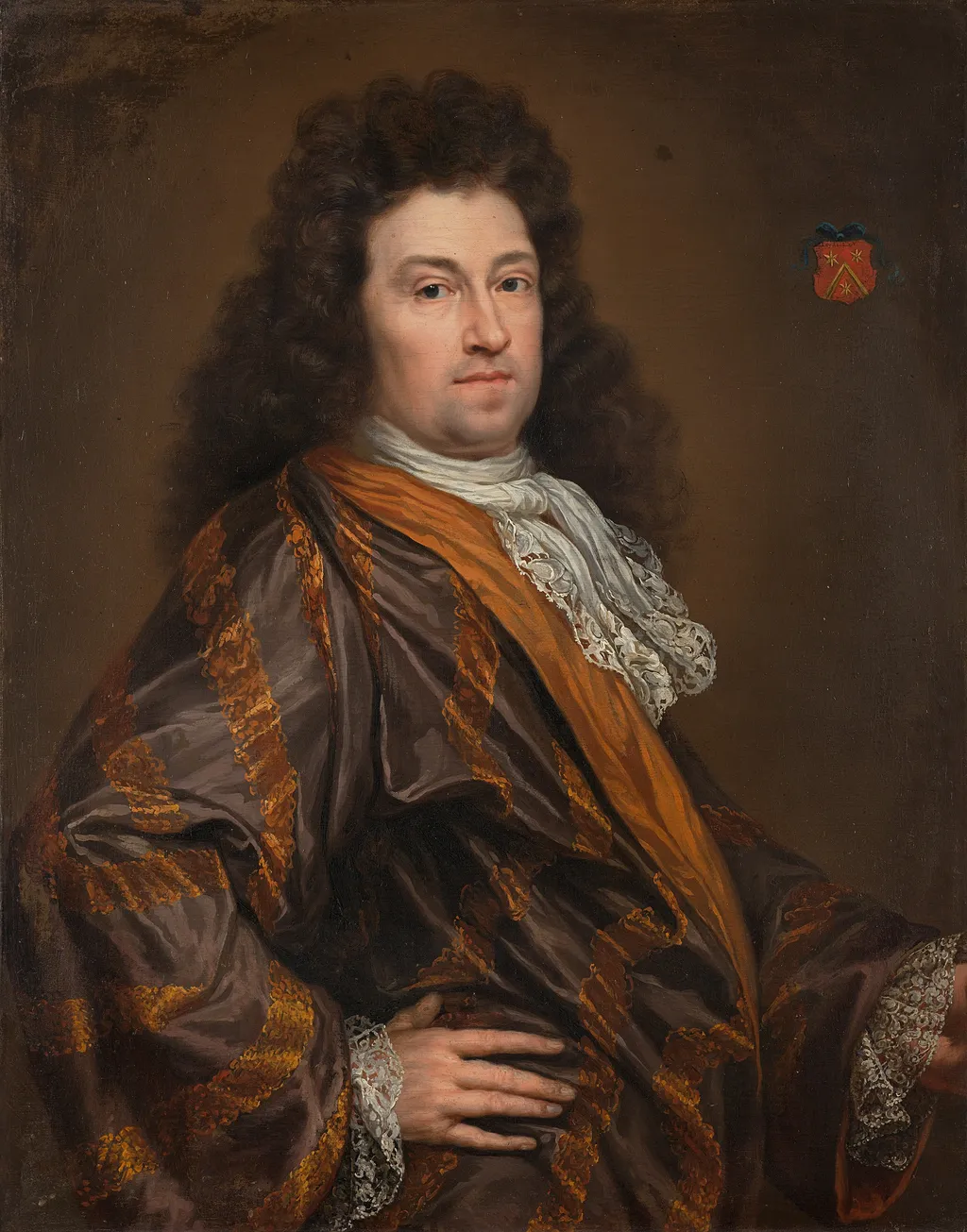 Portrait of François Leydecker, Delegate to the Court of Audit for Zeeland, by Unknown, oil, 1696