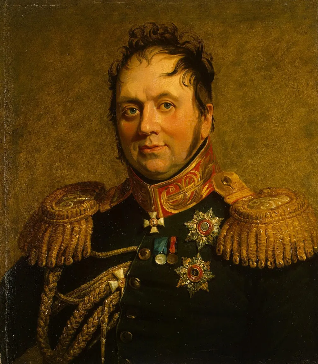 Portrait of Fyodor K. Korff (1773/74-1823), by Unknown, oil, 1822