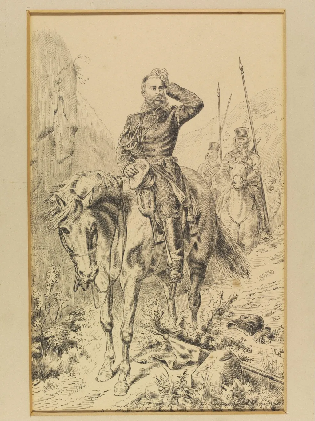 Portrait of General Mikhail Dmitrievich Skobelev, by Unknown, watercolor, 1878