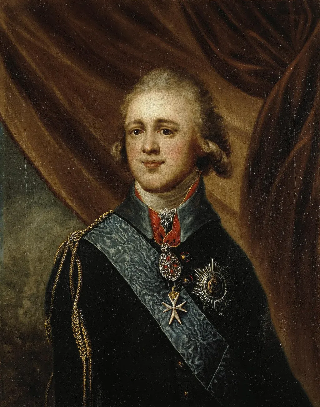 Portrait of Grand Duke Alexander Pavlovich, by Unknown, oil, 1813