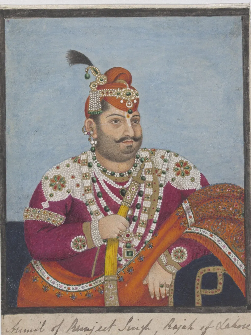 Portrait of Ishwari Sen of Mandi, by Unknown, paint, 1825