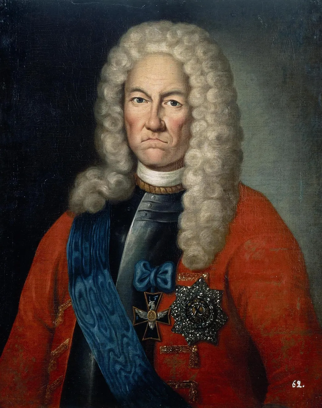 Portrait of Jacob Bruce, by Unknown, oil, 1725