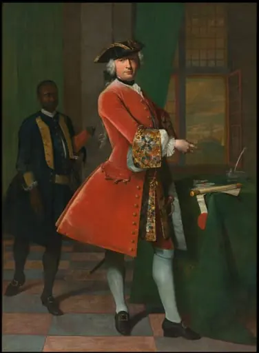 Portrait of Jan Pranger and an Enslaved Servant, by Unknown